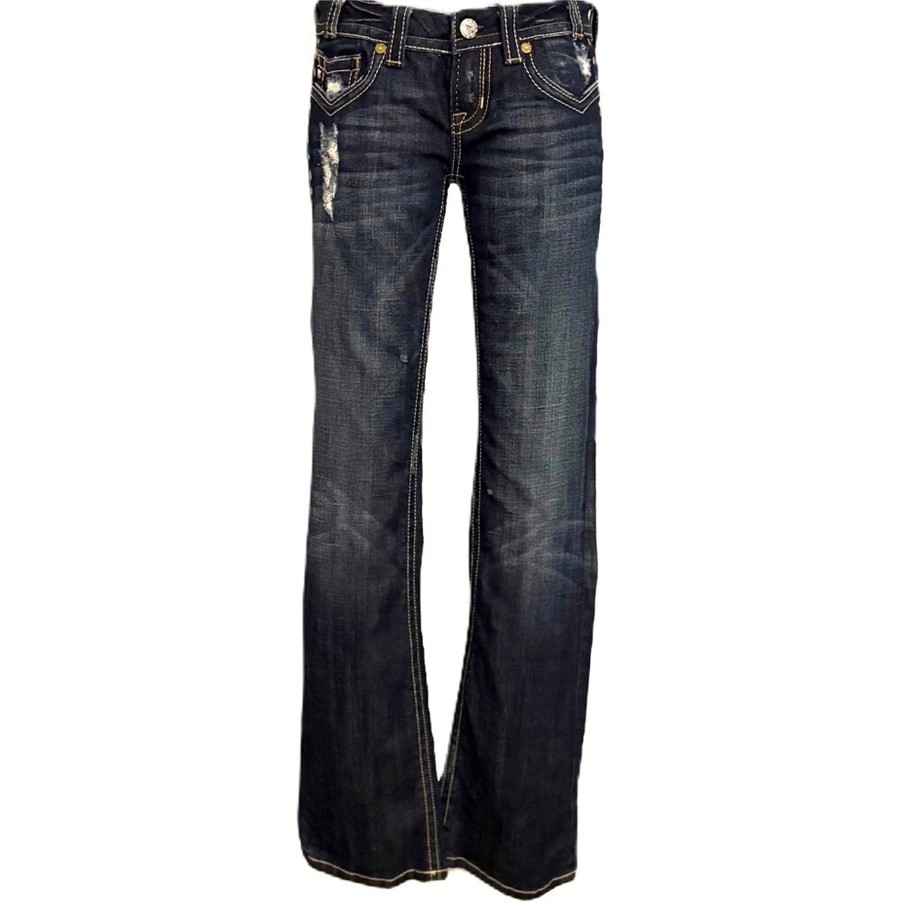 Vintage MEK Denim USA Premium Dark Wash Denim.  Boot Cut. New Without Tags
